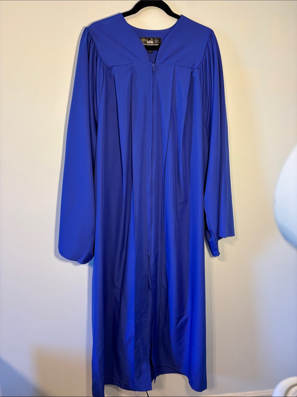 Men's Royal Blue Graduation Gown with Front Zipper